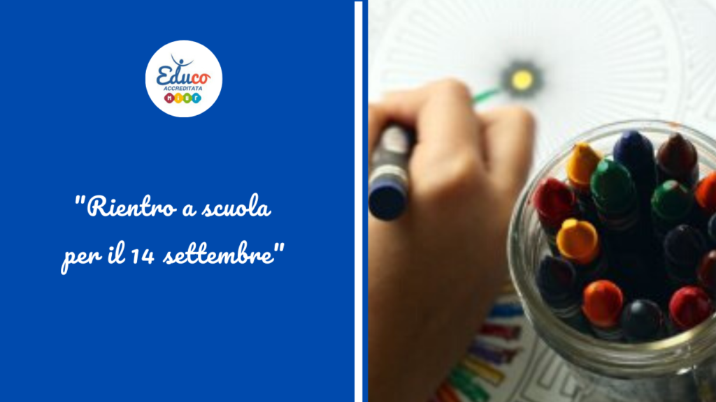 rientro a scuola a settembre