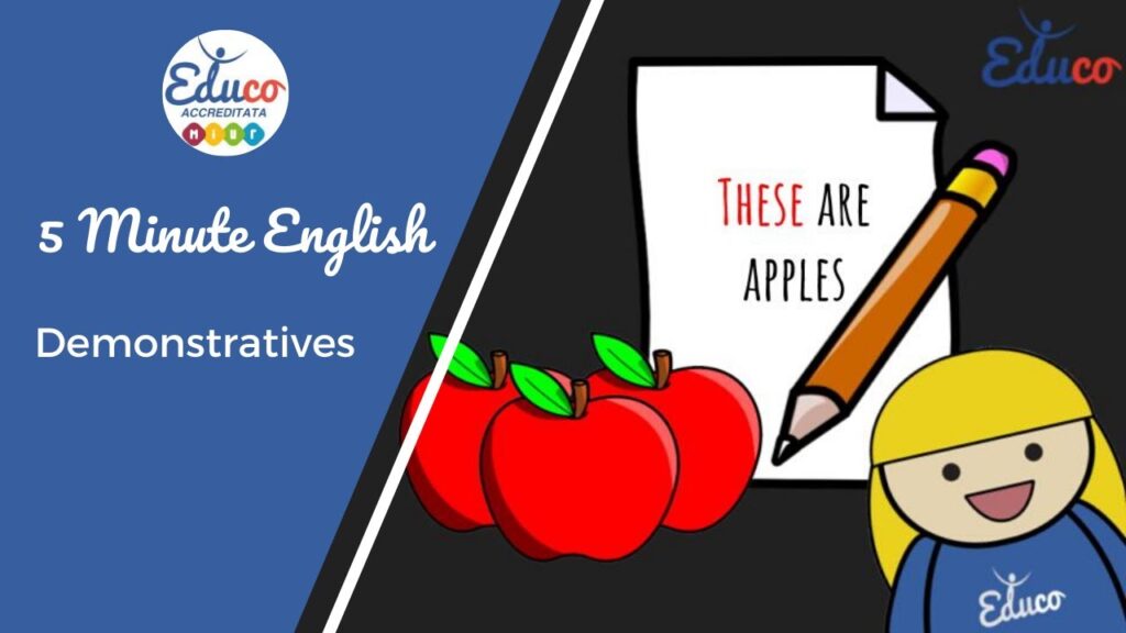 demonstrative adjective grammatica inglese